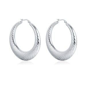 Orecchini Cerchio Rigato