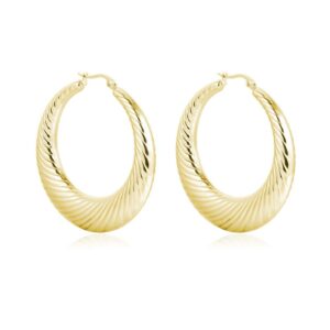 Orecchini Cerchio Rigato pvd oro