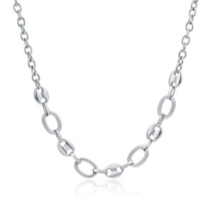 COLLANA CHICCO DI CAFFE' ACCIAIO