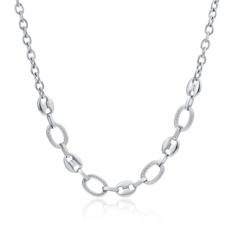 COLLANA CHICCO DI CAFFE' ACCIAIO