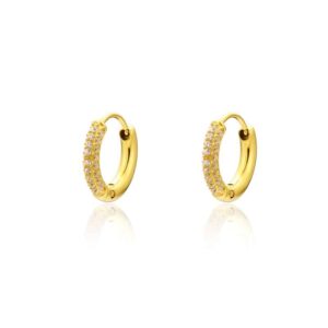 Orecchini-cerchio-cristalli-13-mm-oro