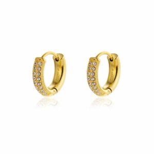 Orecchini-cerchio-cristalli-14-mm-oro