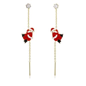 Orecchini-saliscendi-babbo-natale-oro-1