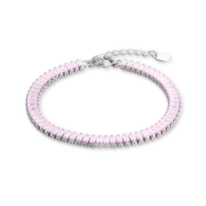 Bracciale Tennis Baguette Rosa