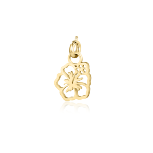 Mini Charm Fiore di Ibisco Finish Dorato