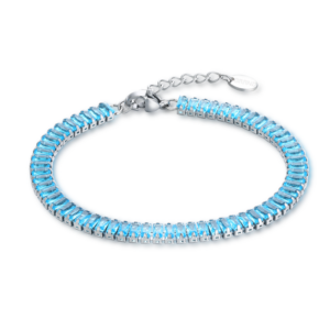 Bracciale Tennis Baguette Turchese