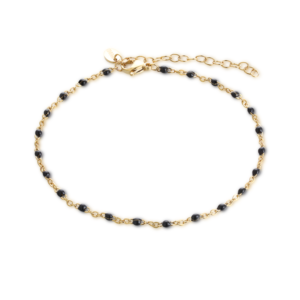 Cavigliera Dorata Smalto Nero