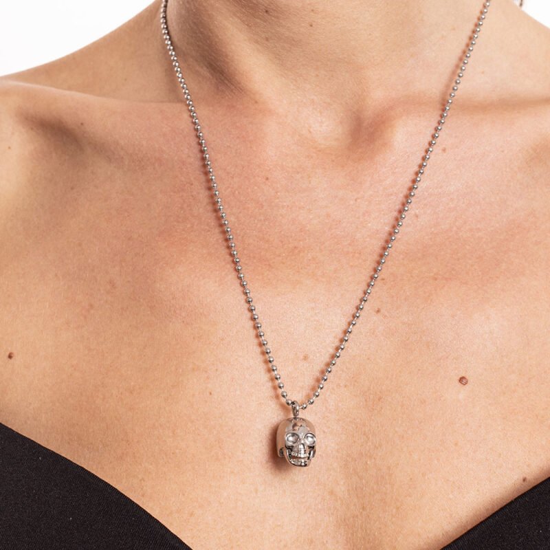 Collana con teschio pendente - immagine 2