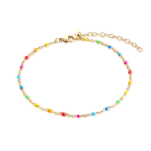 Cavigliera Dorata Smalto Arcobaleno