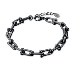 Bracciale Catena Industrial Nero