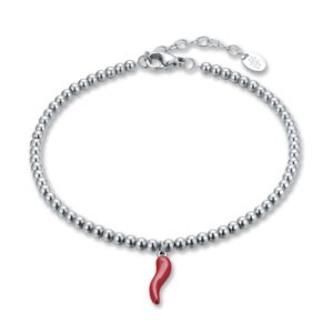 Bracciale a Sfere con Charm Cornetto
