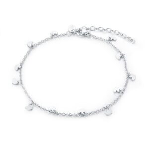 Cavigliera Cuori con Pendenti