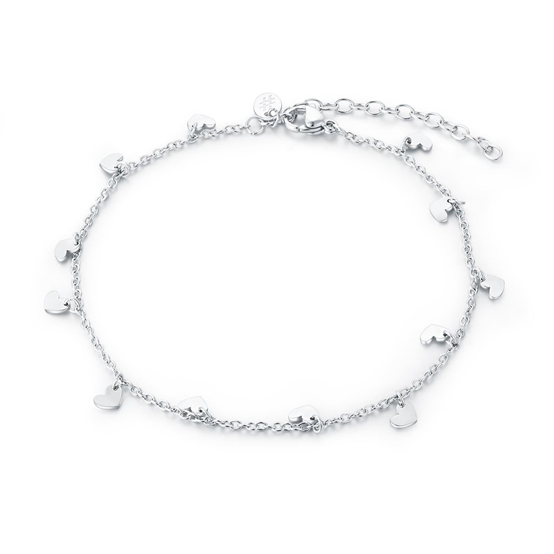 Cavigliera Cuori con Pendenti