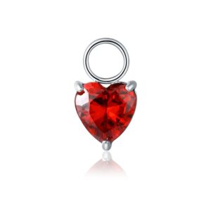 Charm Cristallo Cuore Rosso