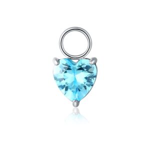 Charm Cristallo Cuore Turchese