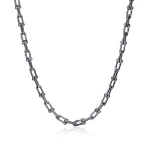Collana Catena Industrial Nero