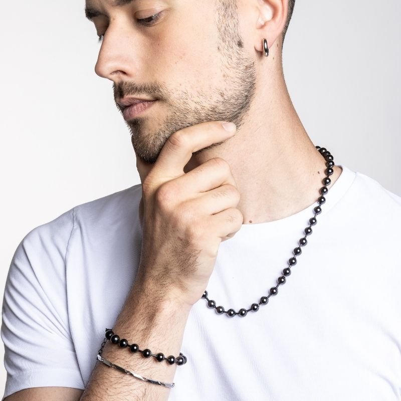 Collana Catena Pearl Nero - immagine 2