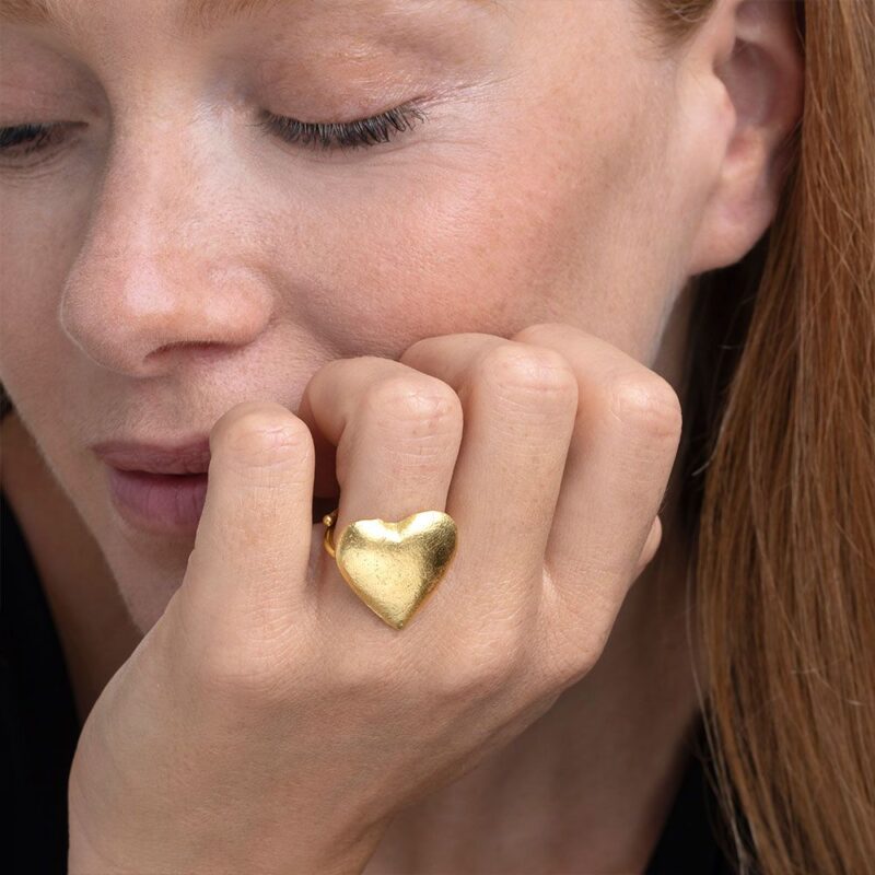 Anello Cuore Bombato - immagine 2