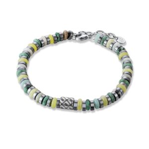 Bracciale Pietre Verdi ed Ematite