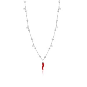 Collana Cornetto e Cristalli