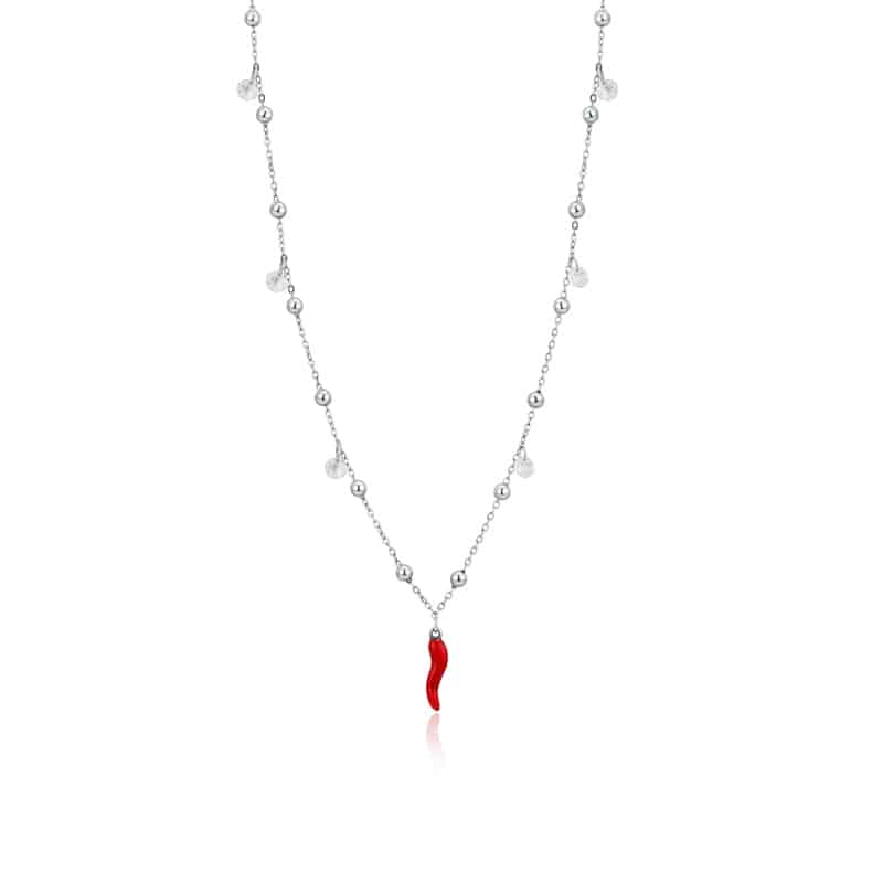 Collana Cornetto e Cristalli