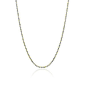 Collana Tennis Classico Donna Pvd Oro