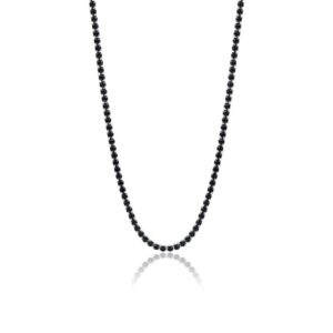Collana Tennis Classico Uomo Acciaio / Nero