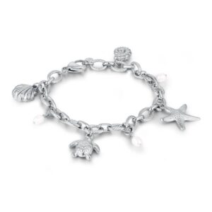 Bracciale Catena con Pendenti a Tema Marino